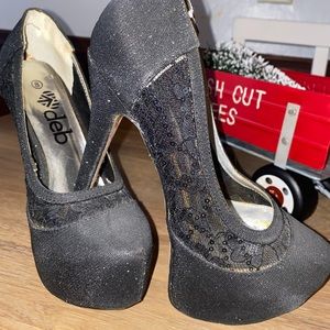 Size 8, black with sequins, worn twice for bachelorette party